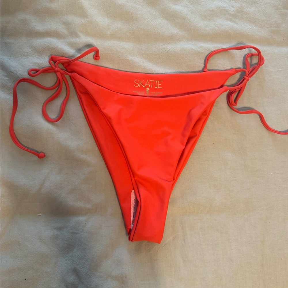 Skatie Bright Red Bikini Bottom